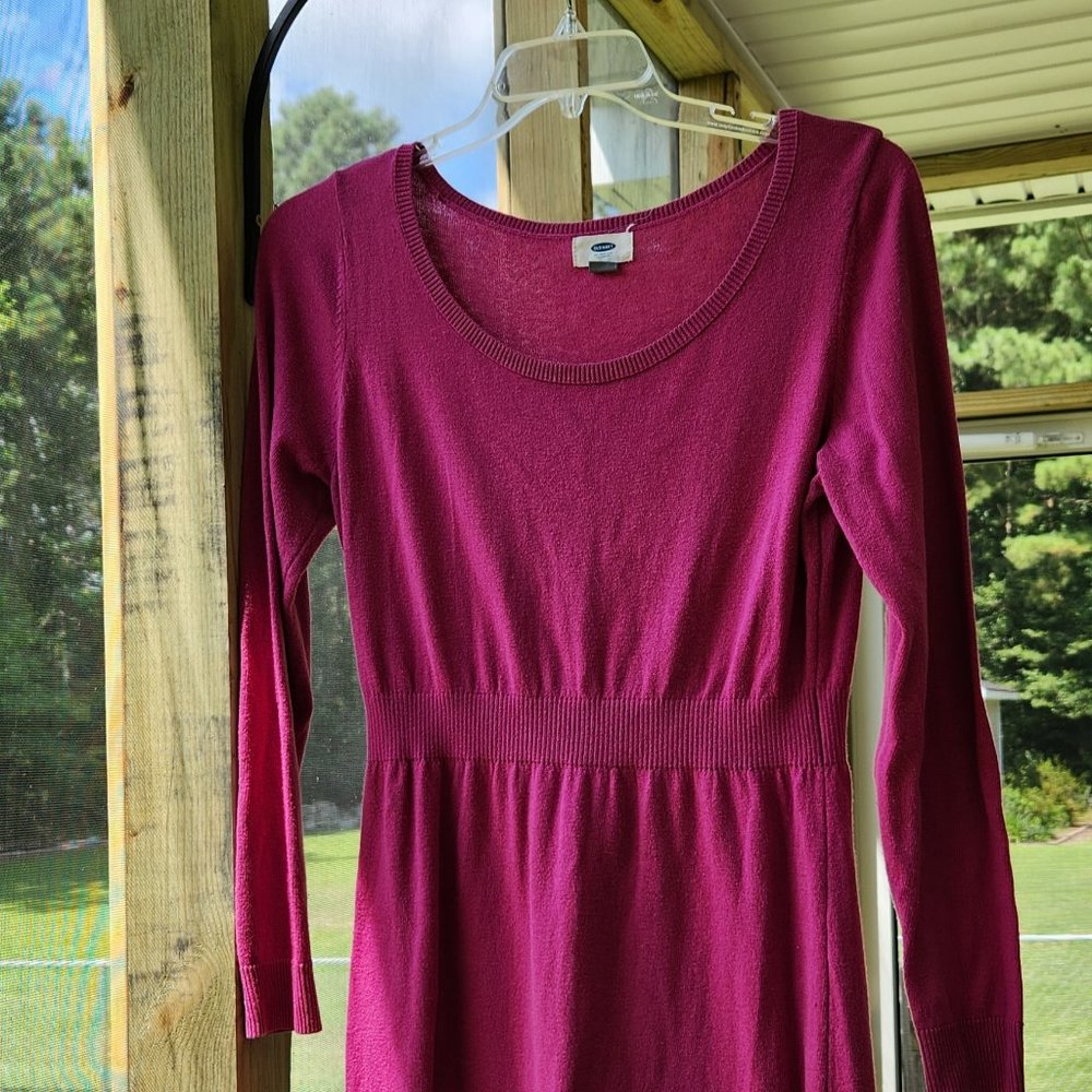 Old Navy Sweater Dress, Dark Pink, sz L